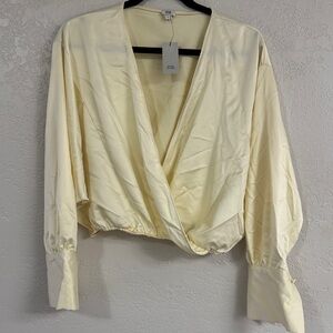 River Island Cream Satin Blouse